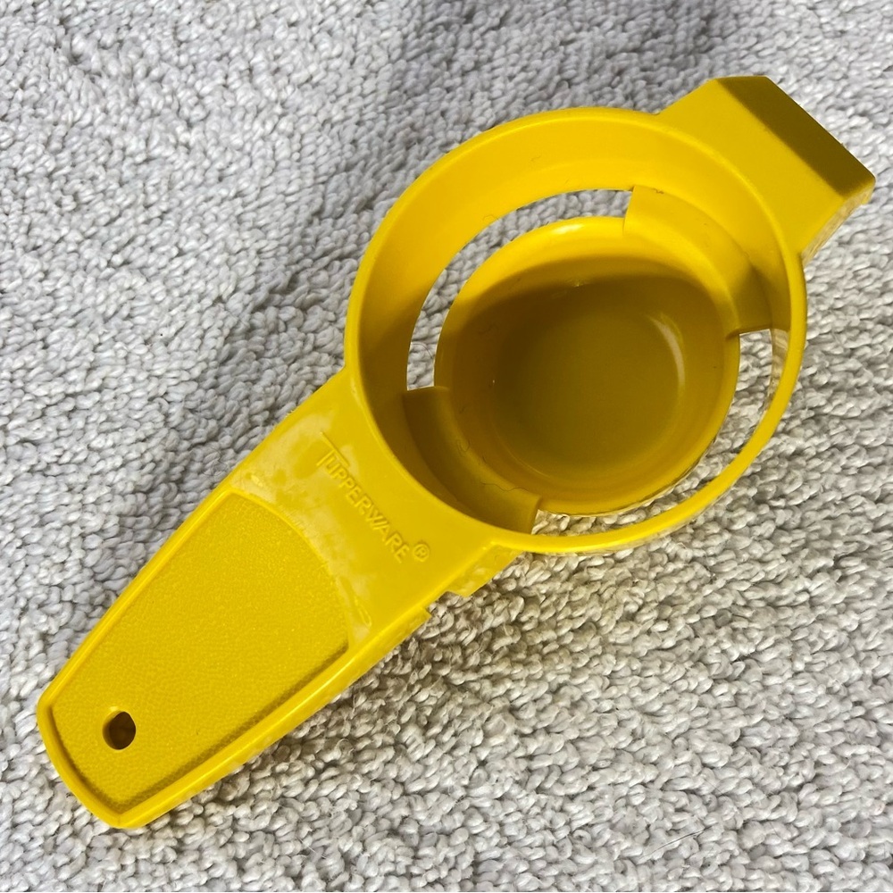 5/$35 Vintage Tupperware Yellow Egg Separator